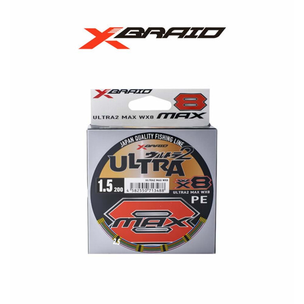 Ygk X048 Ultra Max PE WX8 200 Mt Multi Color İp Misina - 0.8 PE 0.14 MM