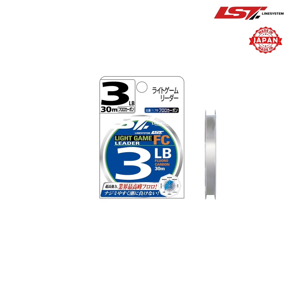 Linesystem Light Game Fluorocarbon Shock Leader Misina 30 Mt 3 LB 0.148 Mm