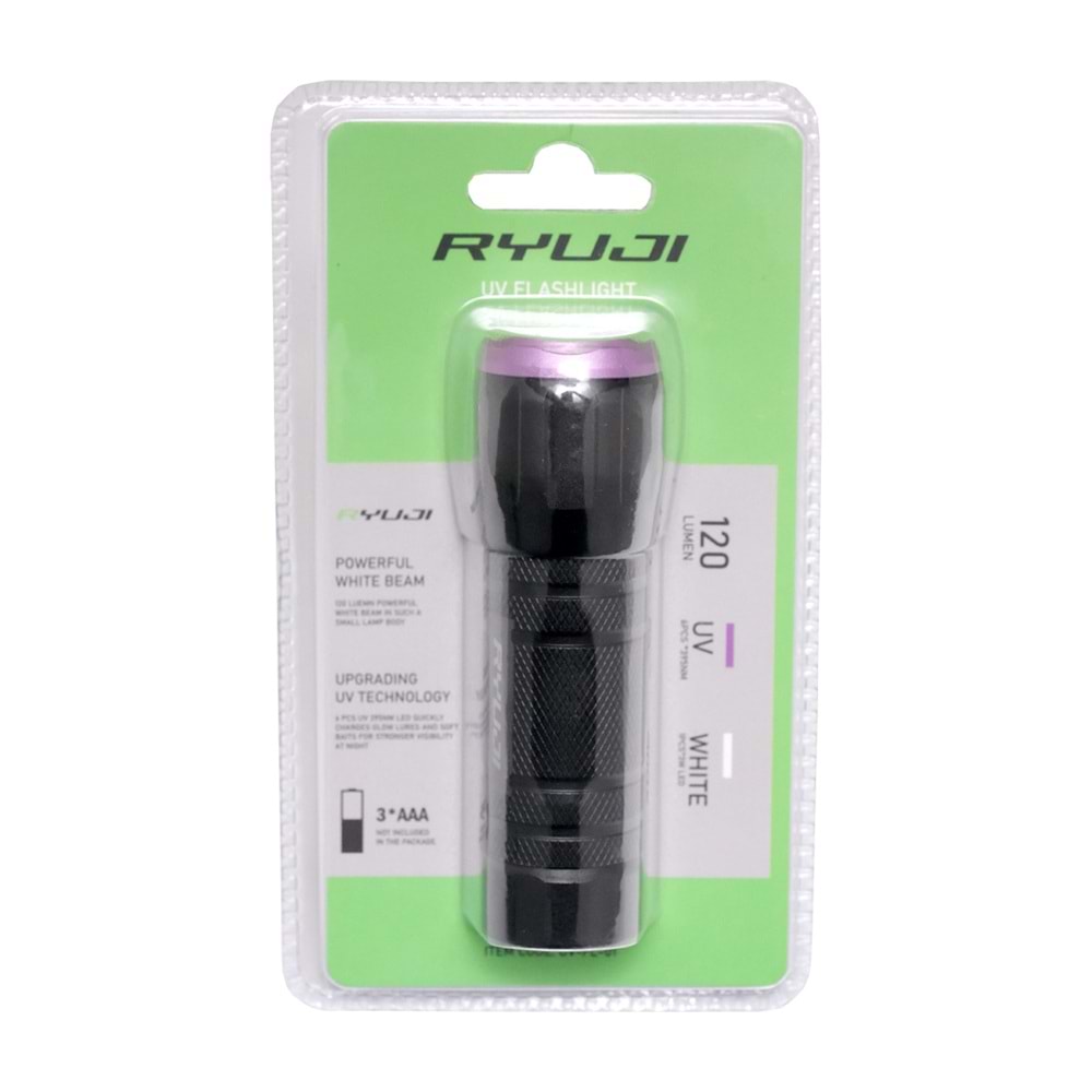Ryuji 120 Lümen Beyaz + Uv El Feneri