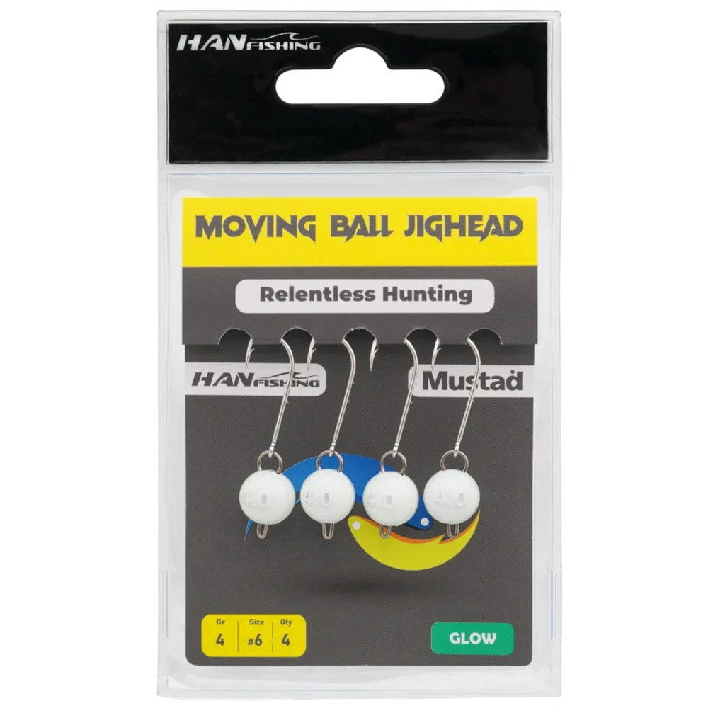 Hanfish Moving Ball Glow Mafsallı Jighead - 2 GR NO 8