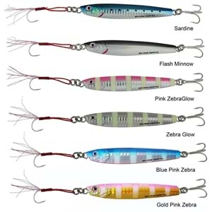 Savage gear 3D Slim Minnow 80 gr 10,5 cm Jig Suni Yem Glow Zebra