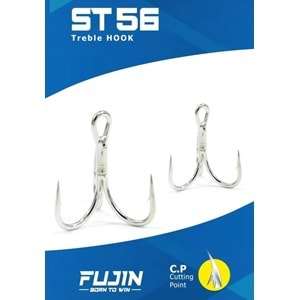 Fujin ST56 Üçlü Maket Balık İğnesi Nickel 2 no