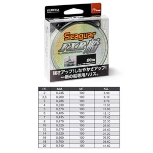 Seaguar FXR Fune %100 Fluoro Carbon Misina 100 mt - 2,5 (0.260 MM)