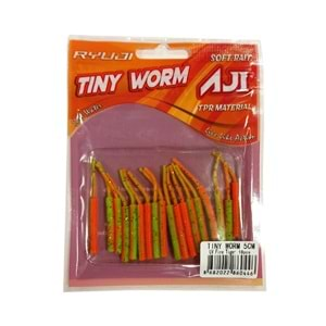 RYUJI TINY WORM TPR 5CM, 18AD - WHİTE GLOW