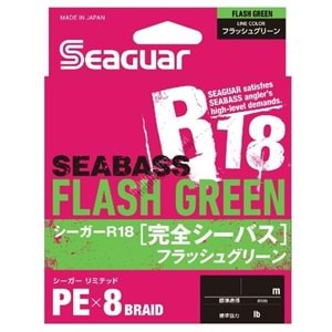 Seaguar Flash Green PE 8 Örgü Spin İp Misina 150mt Açık Yeşil - 1 PE 0.165 MM