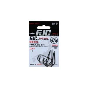Fjc 4867 Fukase Black Nikel Olta İğnesi - 3/0