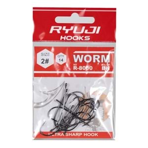 Ryuji 8000 Worm Black Nickel Olta İğnesi NO 2/0