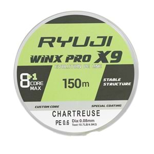 Ryuji Winx Pro X8+1 Chartreus İp Misina 150 Mt - 0.16 MM
