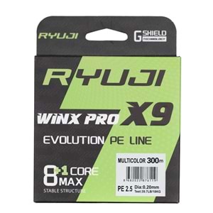 Ryuji Winx Pro X8+1 Multi Color İp Misina 300 Mt - 0.20 MM
