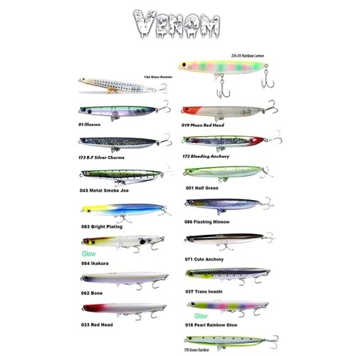 Fujin Venom 120mm 20gr Su Üstü Maket Balık 179