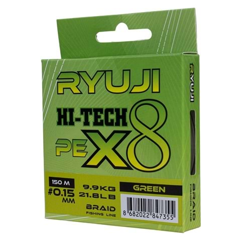 Ryuji Hİ-Tech X8 150 m Green İp Misina