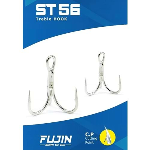 Fujin ST56 Üçlü Maket Balık İğnesi Nickel 2 no