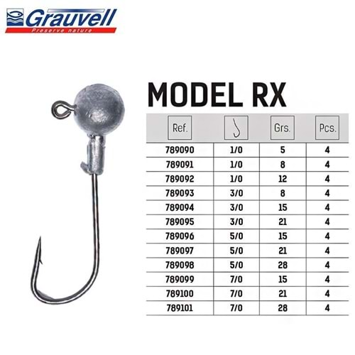 Grauvell Jinza Jig Head RX1/0 8 Gr