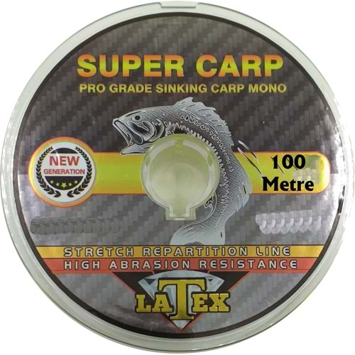 LATEX SÜPER CARP 100 MT MONOFİLAMENT MİSİNA 0.45 MM