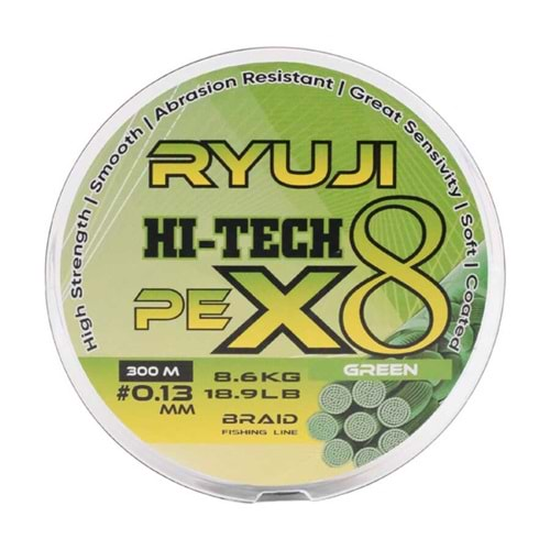 Ryuji Hİ-Tech X8 300 m Green İp Misina