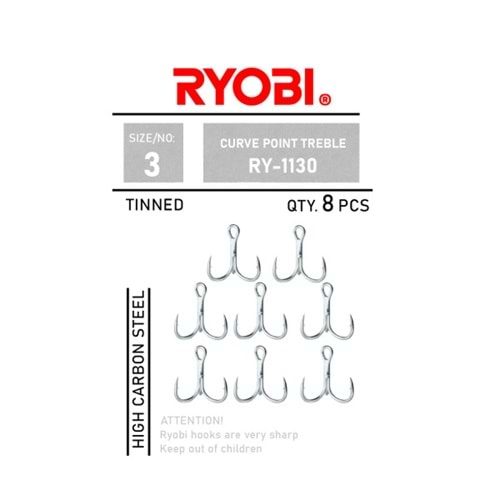 RYOBİ İĞNE CURVE POINT TREBLE - RY-1130 NO 3