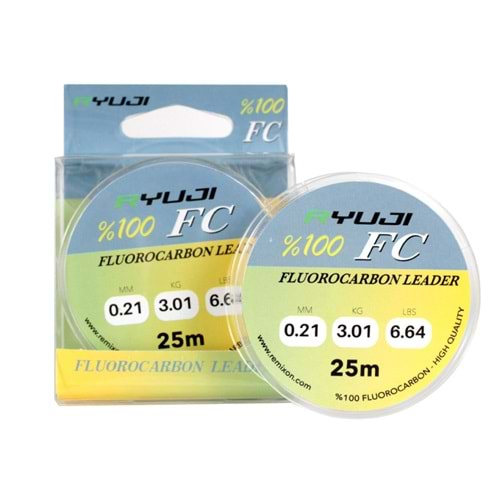 RYUJİ FLUORO CARBON LEADER 25 MT MİSİNA - 0.29 MM