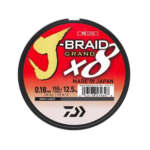 Daiwa JB Grand 8B 270 Gray Light İp Misina - 0.22 MM