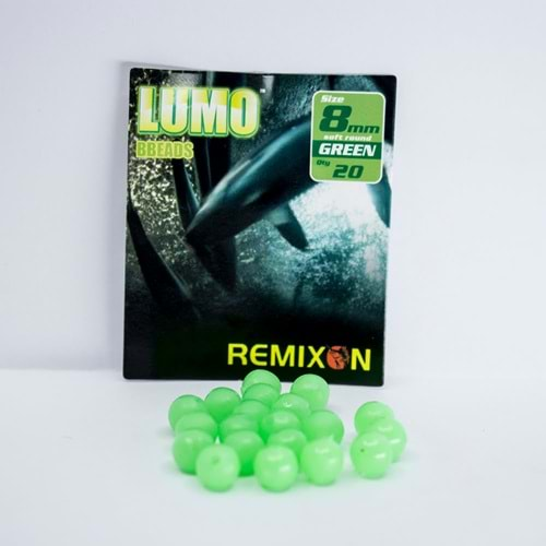 Remixon 8 mm Yuvarlak Soft Boncuk Yeşil (20Adet)