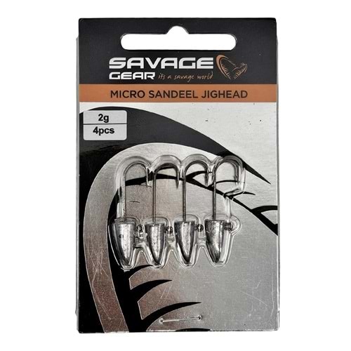 Savage Gear LRF Micro Sandeel Jighead 4 Adet 2 GR İğne #8
