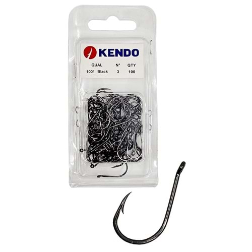 Kendo 1001 Black Nikel Delikli İğne 100 Adet - NO 3