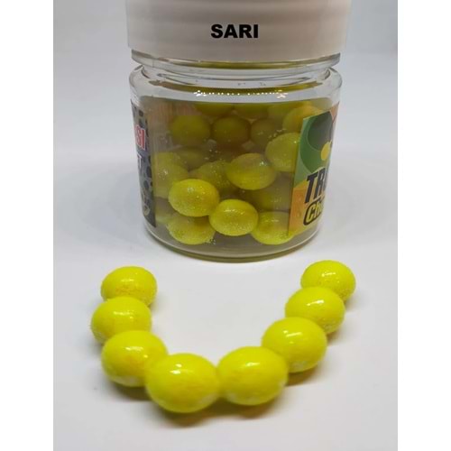 Renat Carp Trout Extra Somon Yumurtası Yüzen Alabalık Yemi Peynir Kokulu Simli 40 Adet Sarı