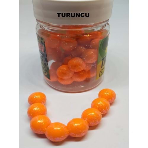 Renat Carp Trout Extra Somon Yumurtası Yüzen Alabalık Yemi Peynir Kokulu Simli 40 Adet Turuncu