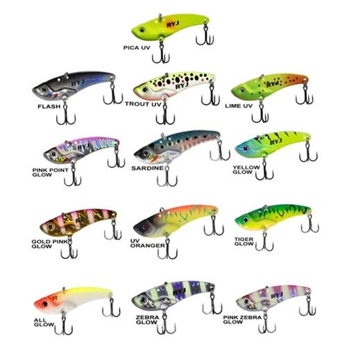 Ryuji Mirror Vib 9gr / 4.5cm Jig Yem All Glow