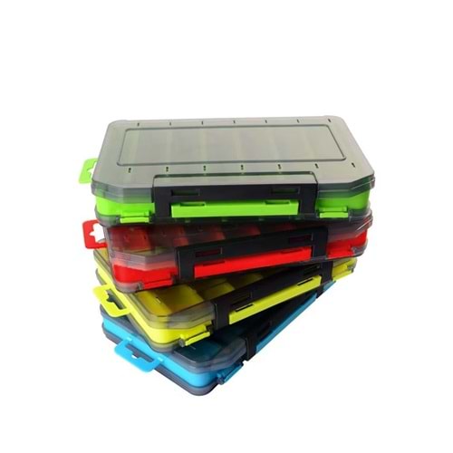 Captain 7224 Maket Balık Kutusu 14 Gözlü 19x11x3.5 Cm Kırmızı