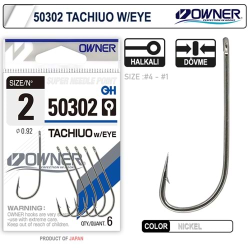 Owner 50302 Tachiuo W/ Eye Nickel İğne NO 4