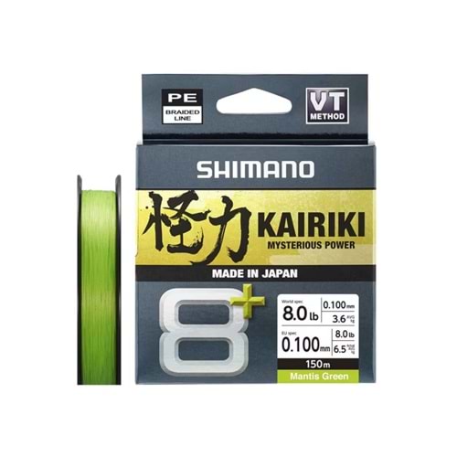 Shimano Kairiki 8+ 150 Mt Mantis Green İp Misina