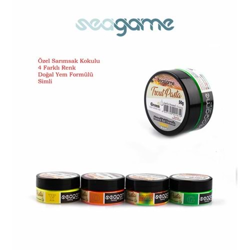 Seagame Trout Pasta Alabalık Hamuru 50 Gr Sarımsak