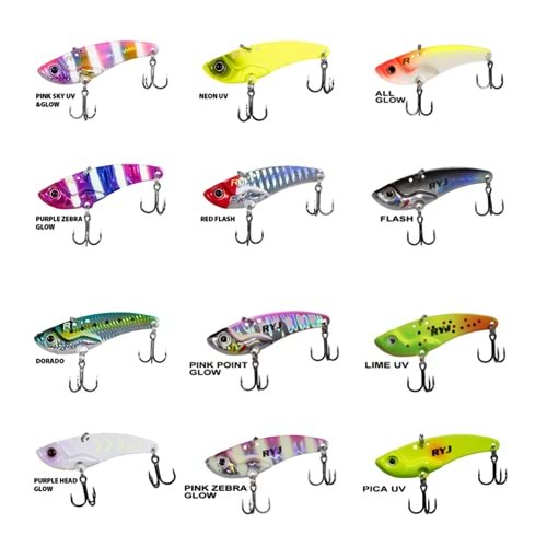 Ryuji Mirror Vib 9gr / 4.5cm Jig Yem Pink Sky Uv & Glow