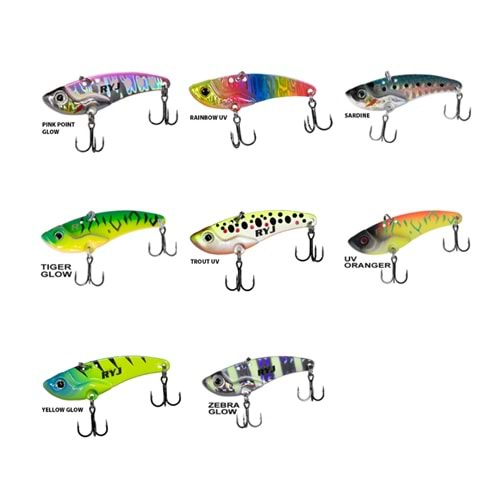 Ryuji Mirror Vib 9gr / 4.5cm Jig Yem Tiger Glow