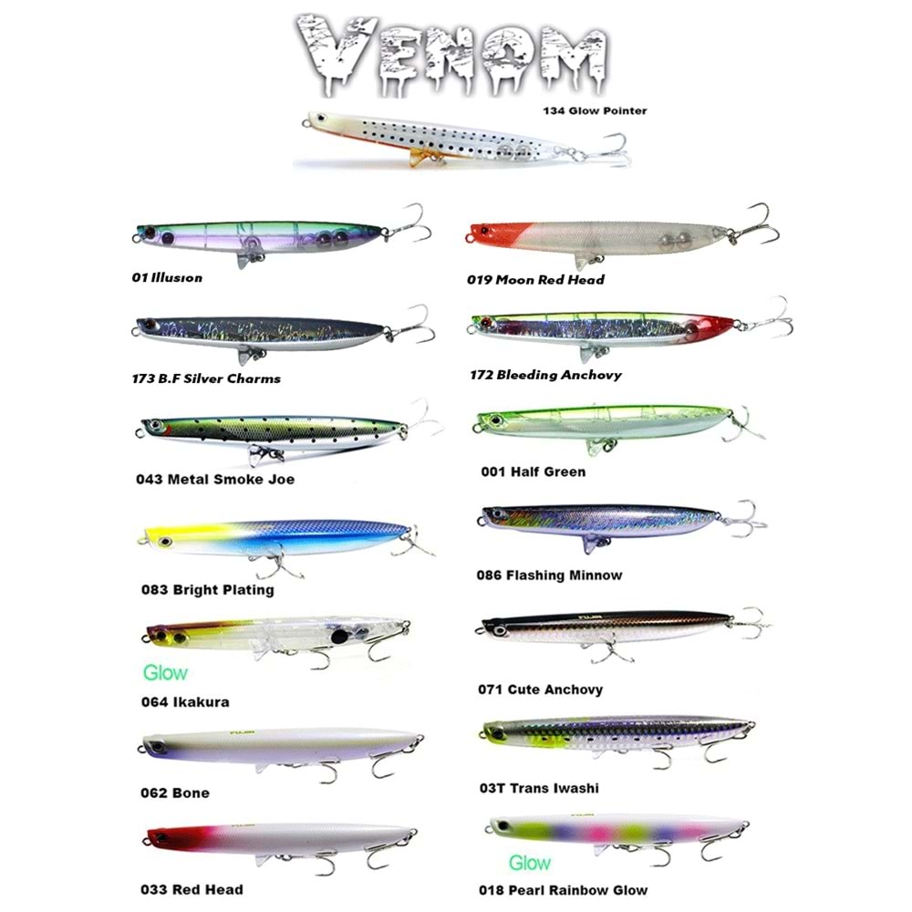 Fujin Venom 120mm 20gr Su Üstü Maket Balık 03T