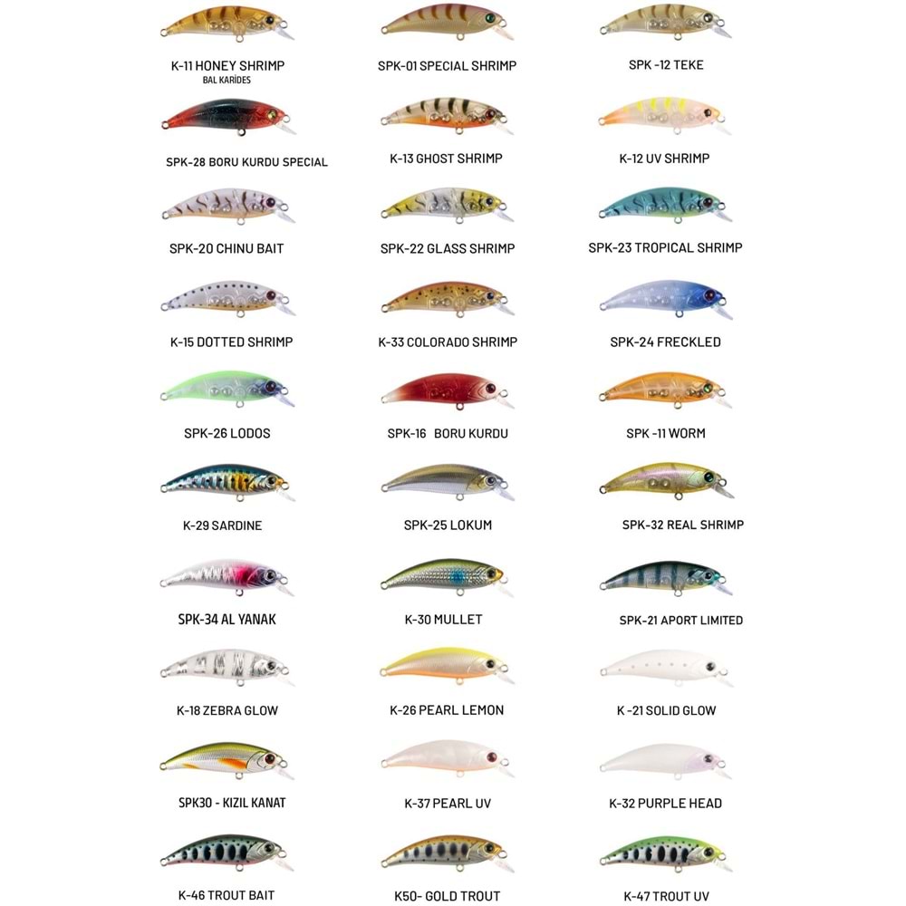 Hanfish Zıpır Kg 50 mm 4.5 gr Lrf maket balık ZP-Dotted Shrimp