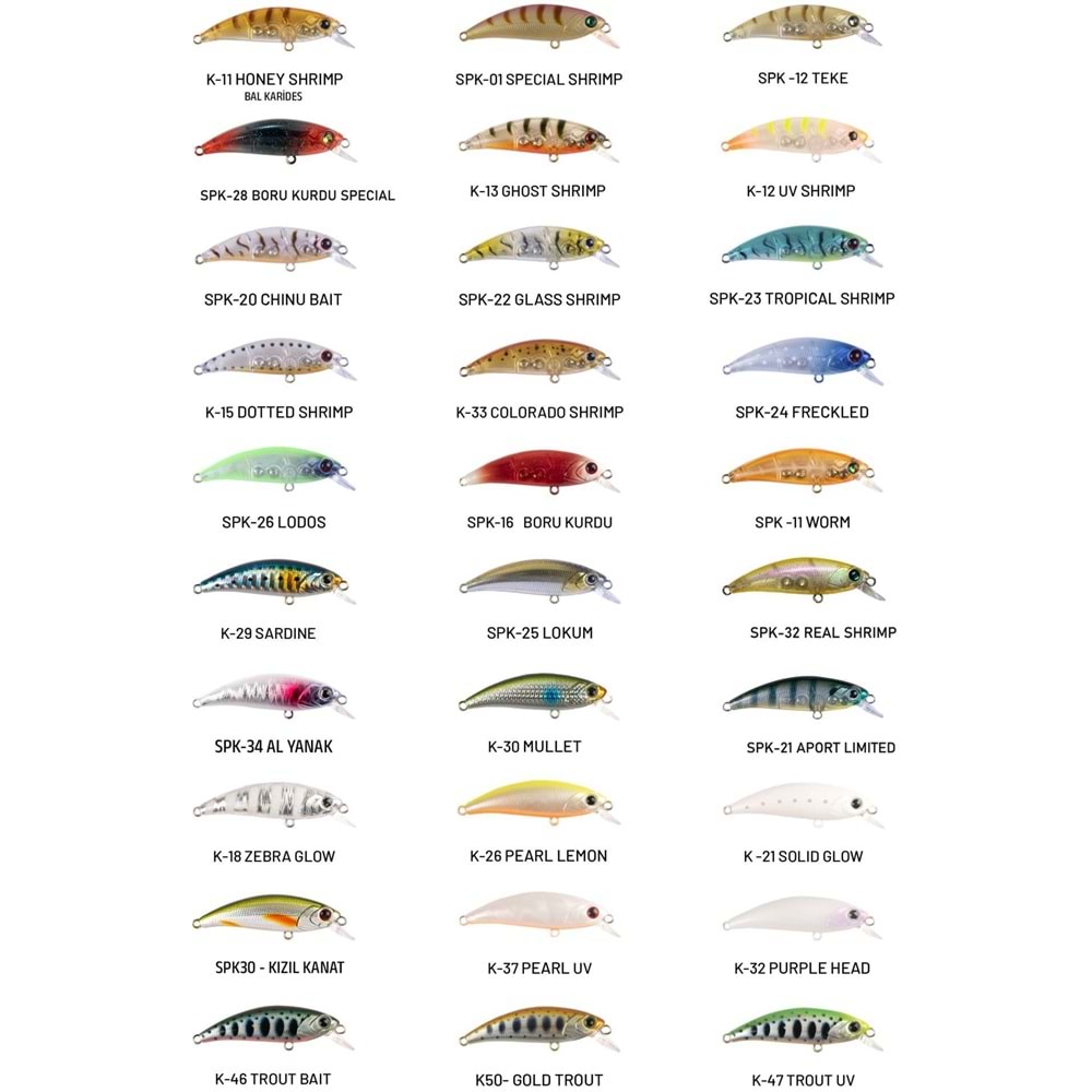 Hanfish Zıpır Kg 50 mm 4.5 gr Lrf maket balık ZP-Tropical Shrimp