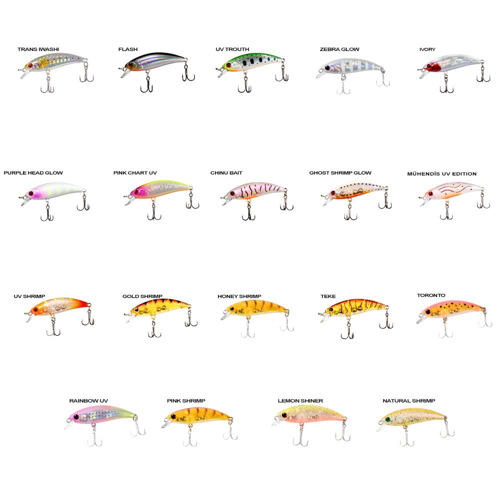 Ryuji Baby Minnow Sinking 5cm 4.5gr Maket Yem - NATURAL SHRİMP