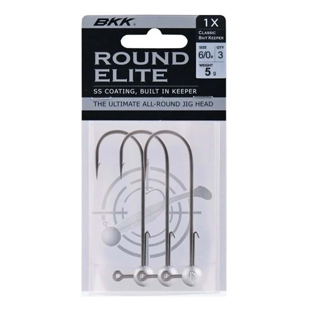 BKK Round Elite-Classic Bait Keeper Jighead - NO 1/0 12 GR