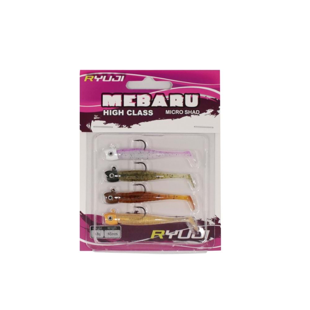 RYUJI MEBARU MICRO SHAD 65MM 3.8GR NATURAL MIX (4AD)