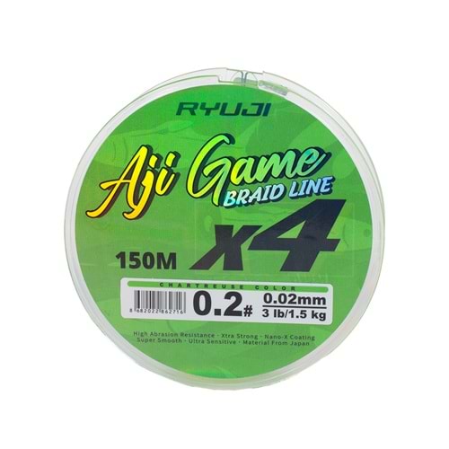 Ryuji Aji Game 4 X 150 Mt Chartreus İp Misina