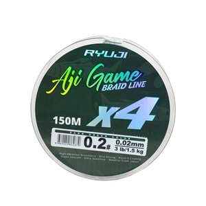 Ryuji Aji Game 4 X 150 Mt Dark Green İp Misina 0.05 MM