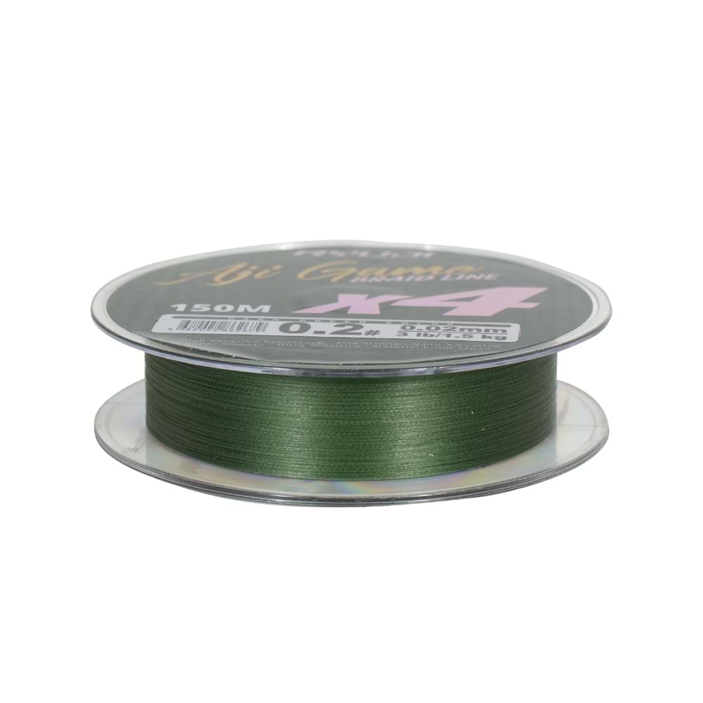 Ryuji Aji Game 4 X 150 Mt Dark Green İp Misina 0.05 MM
