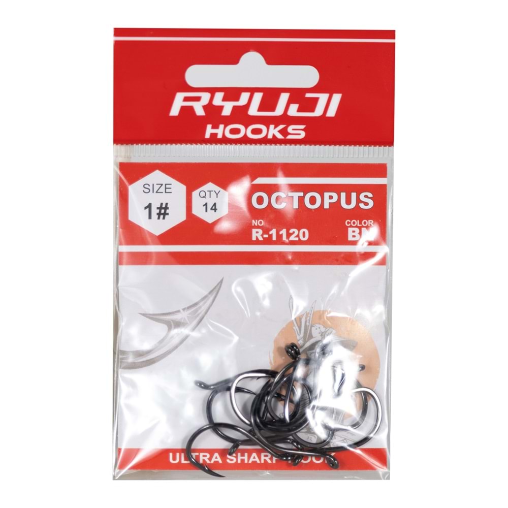 Ryuji 1120 Octopus Black Nickel Olta İğnesi NO 2/0