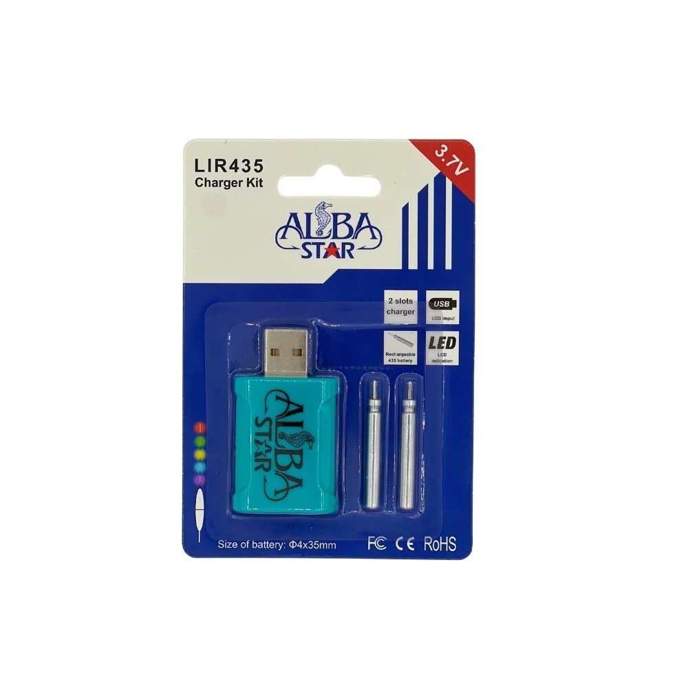 Albastar Olta Ucu Işığı Pili Şarj Kiti USB