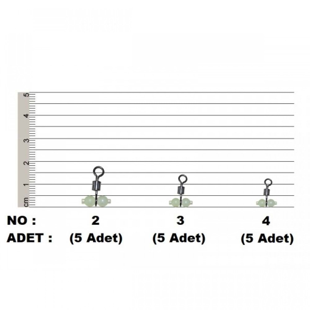 Effe Boncuklu Fırdondu No 2 Glow 5 Adet