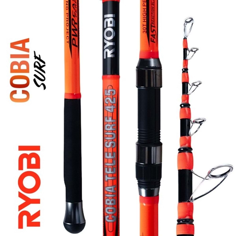 Ryobi Cobia 400 Cm 100-300 Gr Teleskopik Surf Olta Kamışı