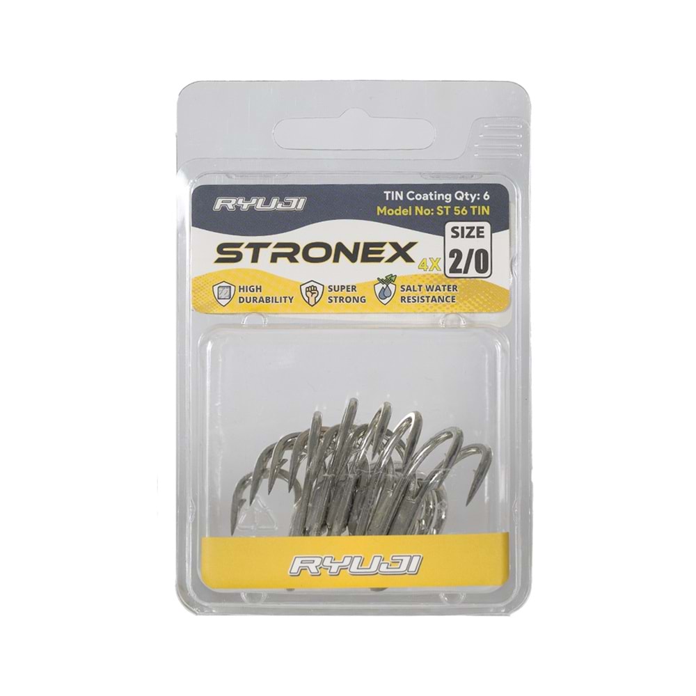 RYUJI STRONEX ST56 TIN ÜÇLÜ İĞNE (6PCS) - NO 2/0