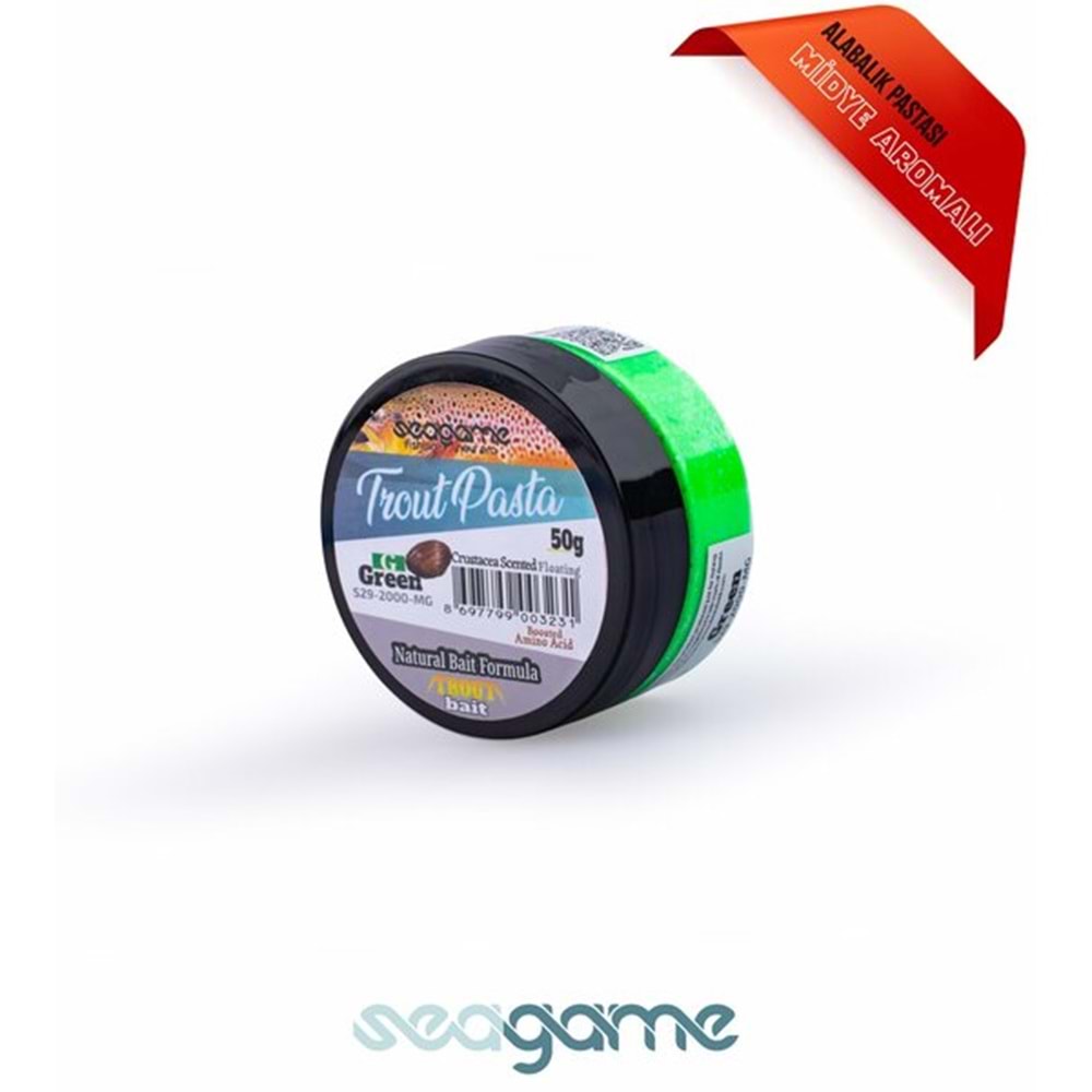 Seagame Trout Pasta Alabalık Hamuru 50 Gr Midye Yeşil