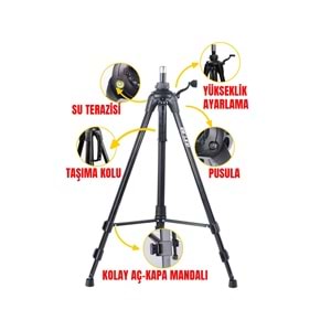 Effe Hg 284 Profosyonel Tripod Sarı